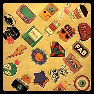 20 Retro Vinyl Bike Board Stickers